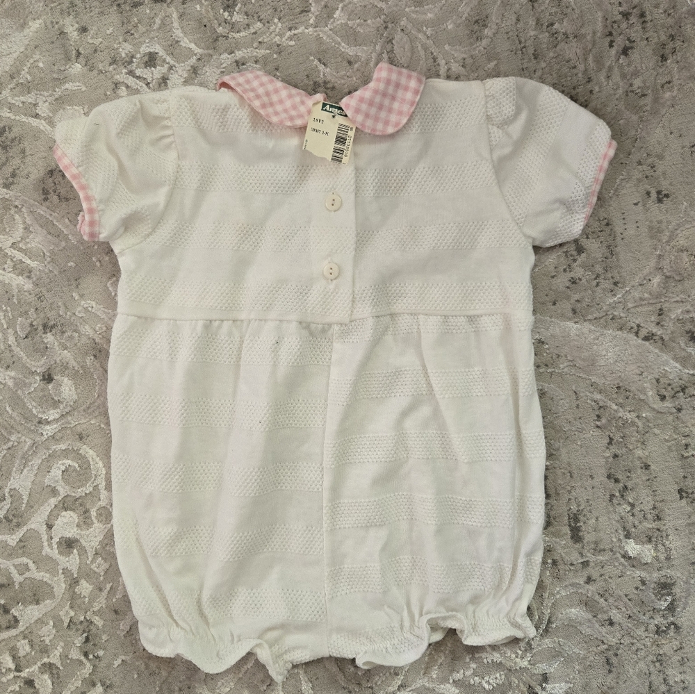 Vintage 1990s Pink and White Gingham Plaid 2 Piece Outfit Set NWT - Picture 7 of 8